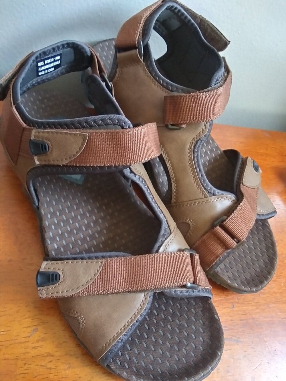 Nunn Bush Rio Bravo Men's Brown 3 Strap Sandals/Shoes sz 14 FREE SHIPPING!!